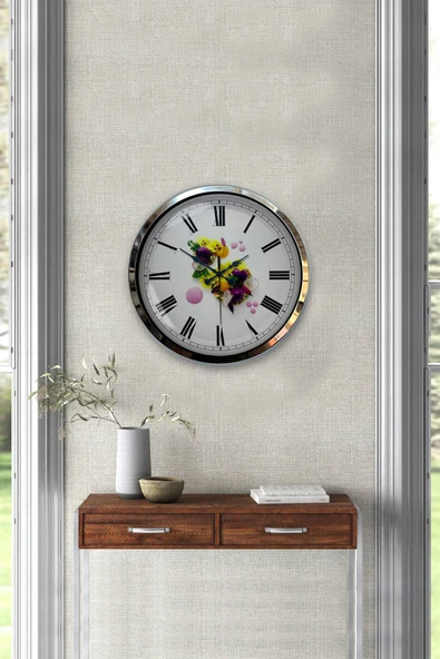 Kasva Concept Hediyelik 40 Cm Krom Metal Kitchen Duvar Saati - 2