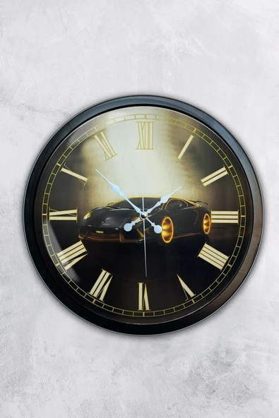 Kasva Concept 40 Cm Siyah Metal Başkentler Duvar Saati