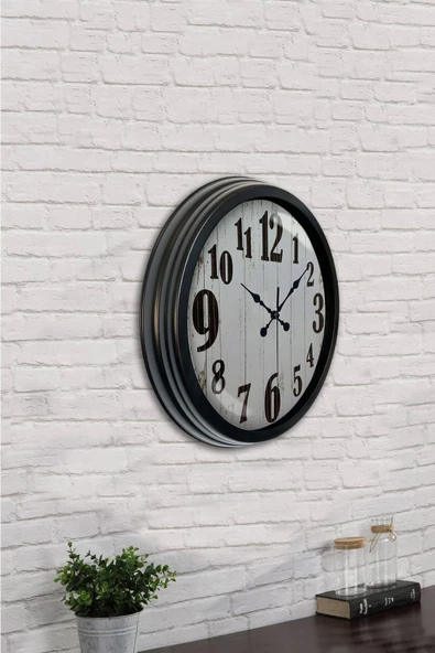 Kasva Concept 40 Cm Siyah Metal Dekoratif Duvar Saati - 2