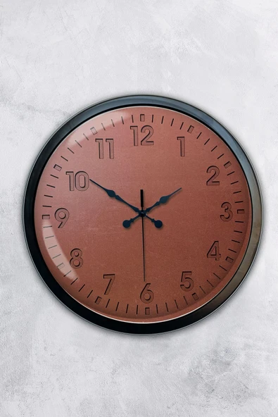 Kasva Concept 40 Cm Siyah Metal Limonlu Çay Duvar Saati