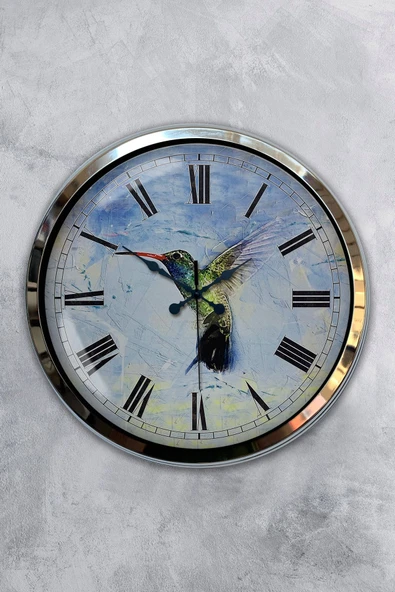 Kasva Concept Hediyelik 40 Cm Krom Metal Sanatsal Duvar Saati