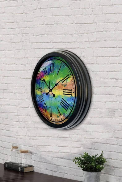 Kasva Concept 40 Cm Siyah Metal Mutfak Duvar Saati - 3