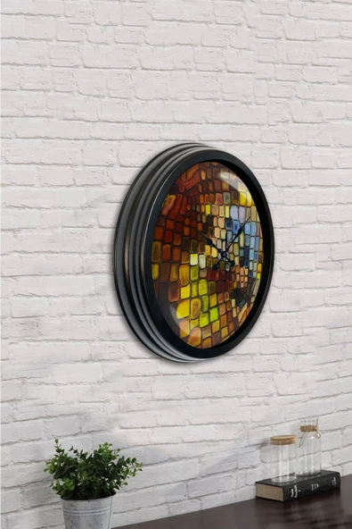 Kasva Concept 40 Cm Siyah Metal Sevgili Duvar Saati - 4