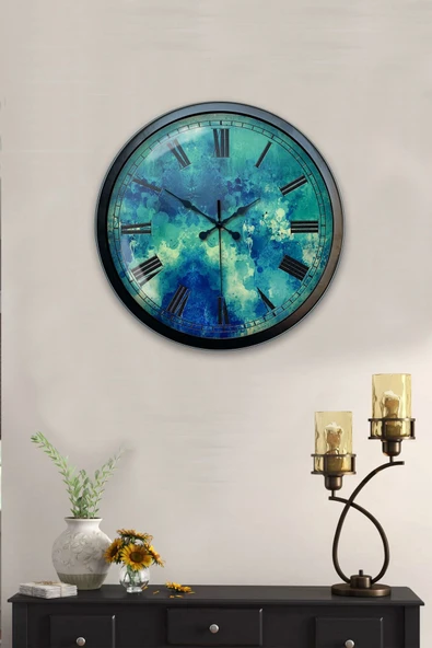 Kasva Concept Hediyelik 40 Cm Siyah Metal Dekoratif Duvar Saati - 2