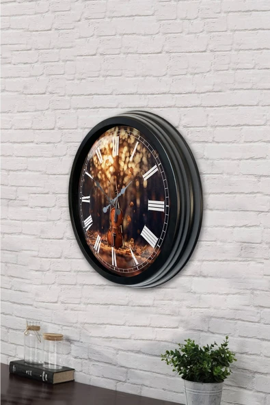 Kasva Concept 40 Cm Siyah Metal Ayetli Duvar Saati - 3