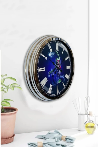 Kasva Concept Hediyelik Dekoratif 40 Cm Krom Metal Dans Duvar Saati - 2