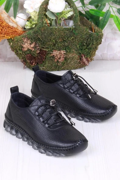 Pisagor Ps-32960 Ortopedik Kadın Günlük Hakiki Deri Ayakkabı - Resim 15