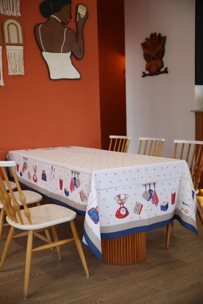 Masa Örtüsü Mutfak Desenli Puantiyeli - 6