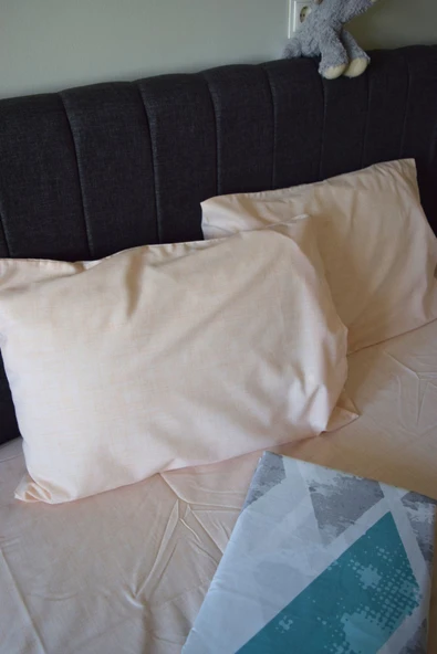 Pamuk Nevresim Takımı Çift Kişilik 200x220 Çarşaflı Geometrik Desenli Yumuşak Kumaş - 4 Parça - 5