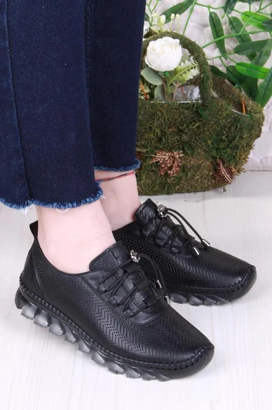 Pisagor Ps-32960 Ortopedik Kadın Günlük Hakiki Deri Ayakkabı - Resim 13