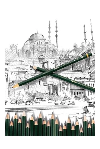 3B Resim Kalemi Dereceli Kalem 4 Adet Fatih Dereceli Resim Kalemi Yumuşak Uçlu Kurşun Kalem - 6