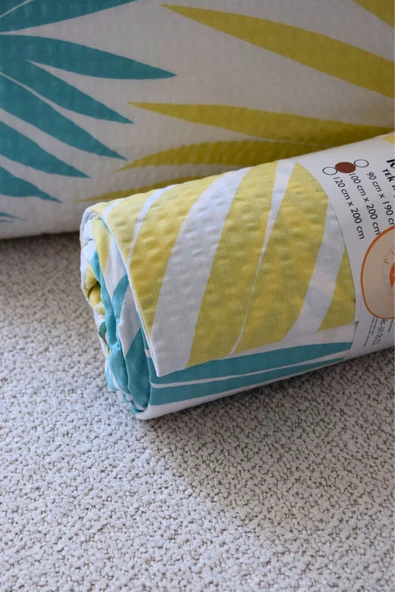 Lastikli Çarşaf Takımı 100x200 Tek Kişilik- Ranforce Pamuk-yastık Kılıflı-yeşil - 2