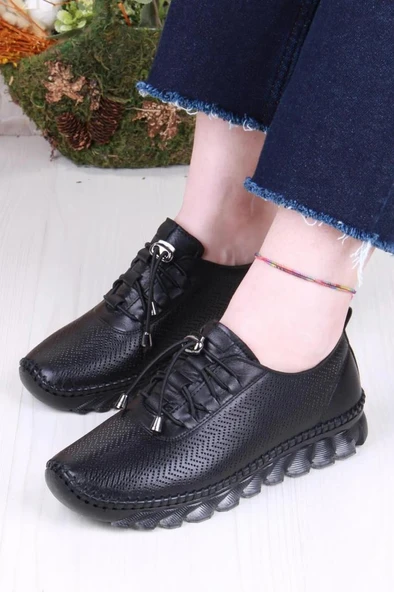 Pisagor Ps-32960 Ortopedik Kadın Günlük Hakiki Deri Ayakkabı - Resim 6