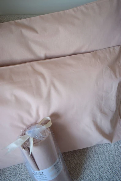 Lastikli Çarşaf Takımı 160x200 Çift Kişilik- Ranforce Pamuk-yastık Kılıflı-bej - 3