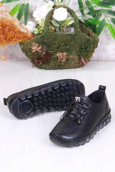 Pisagor Ps-32960 Ortopedik Kadın Günlük Hakiki Deri Ayakkabı - Resim 8