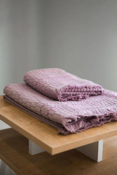 2’li Pamuklu Jakarlı Banyo Havlu Seti – 90x150 Ve 50x90 – Yumuşak Ve Emici - 5