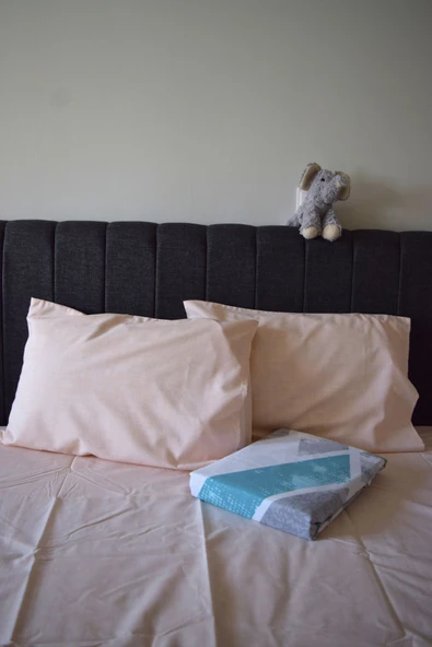 Pamuk Nevresim Takımı Çift Kişilik 200x220 Çarşaflı Geometrik Desenli Yumuşak Kumaş - 4 Parça - 6