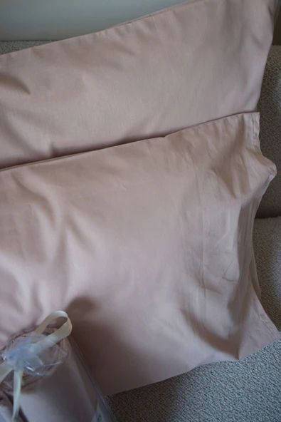 Lastikli Çarşaf Takımı 160x200 Çift Kişilik- Ranforce Pamuk-yastık Kılıflı-bej - 5