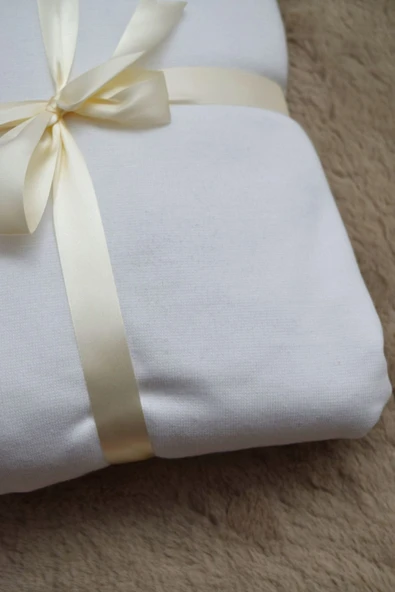 Lastikli Çarşaf Takımı Çift Kişilik 160x200 Beyaz Pamuk Penye Kumaş - Terletmeyen Kumaş - 3