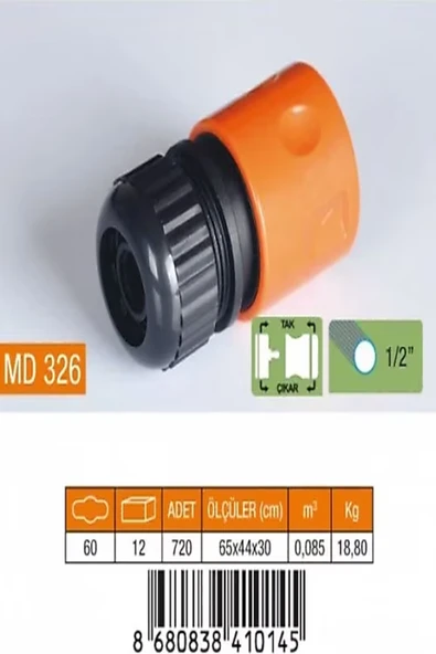 MEDALYAN 1/2 OTOMATİK HORTUM BAĞLANTISI