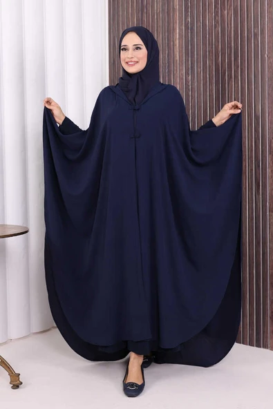 Kapüşonlu Ayrobin Pelerin 70021 Lacivert ürün görseli