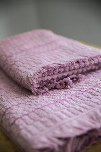 2’li Pamuklu Jakarlı Banyo Havlu Seti – 90x150 Ve 50x90 – Yumuşak Ve Emici - 6