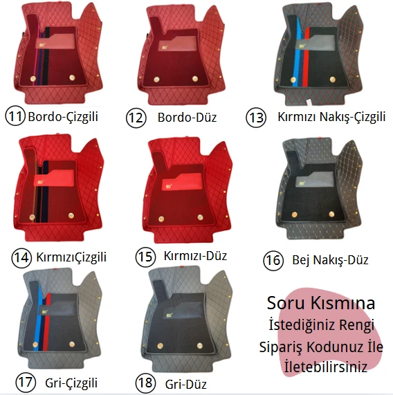 Ford Toruneo 2024 Sonrası Aracına Özel 8d Çift Katmanlı Havuzlu Paspas Takımı (Siyah) - 7