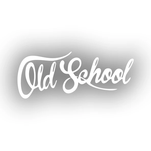 Old School Araba Sticker 17x17 Cm Beyaz ürün görseli