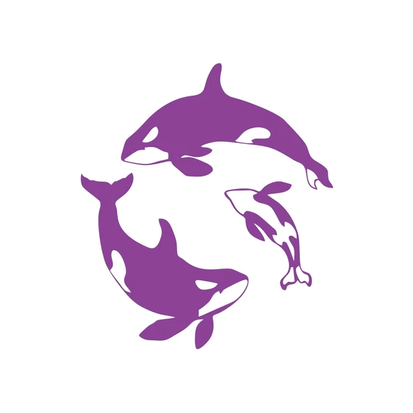 Balinalar Araba Sticker 17x17 Cm Mor ürün görseli