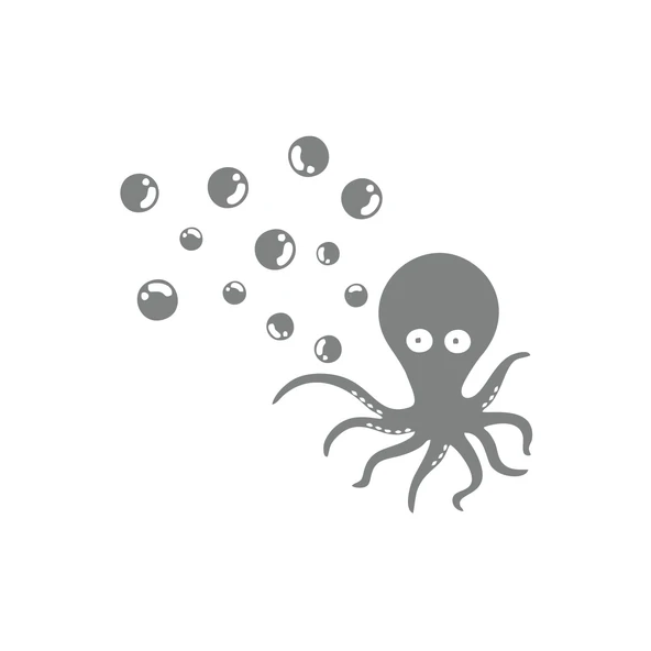 Kabarcıklar ve Ahtopot Araba Sticker 17x17 Cm Gri ürün görseli