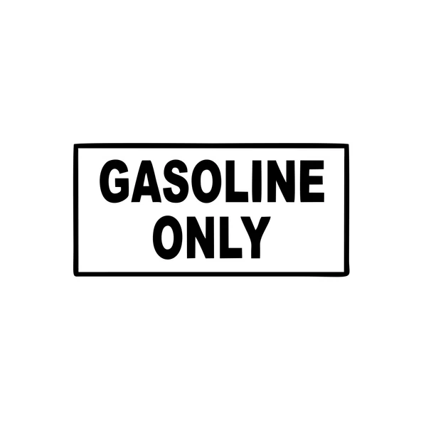 Gasoline Only Araba Sticker 17x17 Cm Siyah ürün görseli