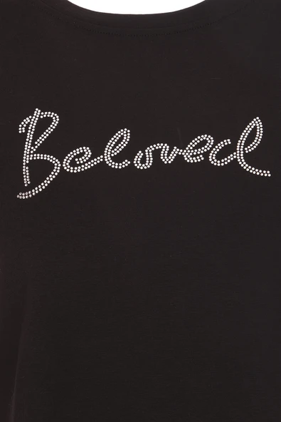 Ysatis Minimalist Crop Bluz - Kısa Kol Yuvarlak Yaka - Günlük Şıklık