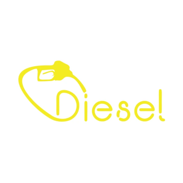 Diesel Araba Sticker 17x17 Cm Sarı ürün görseli