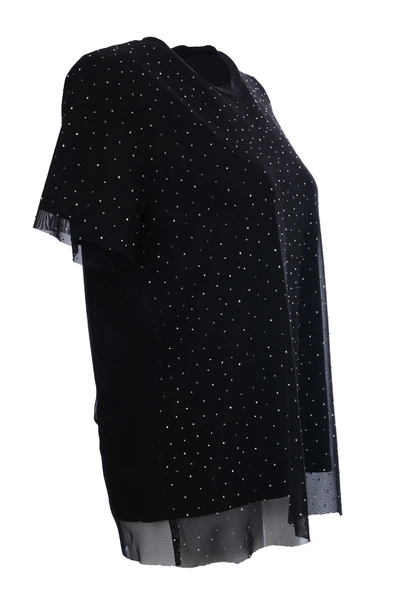 Ysatis Oversize Minimalist Kadın Bluz - Kısa Kol Yuvarlak Yaka - 3