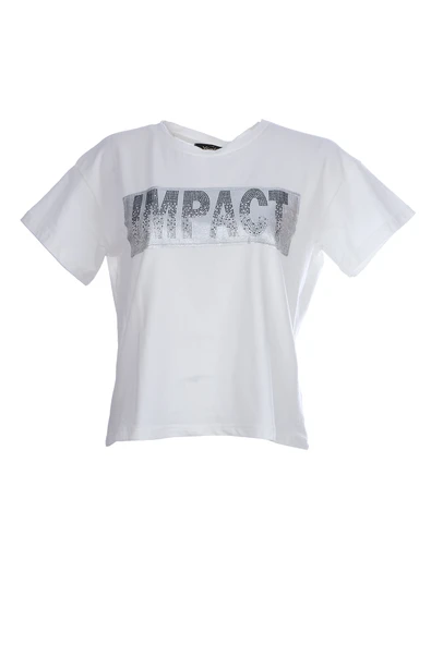 Ysatis Oversize Minimalist Kadın Bluz - Kısa Kol - Günlük - 2