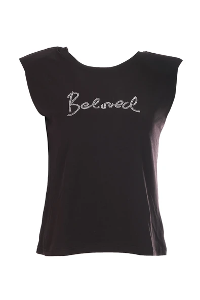 Ysatis Minimalist Crop Bluz - Kısa Kol Yuvarlak Yaka - Günlük Şıklık - 2