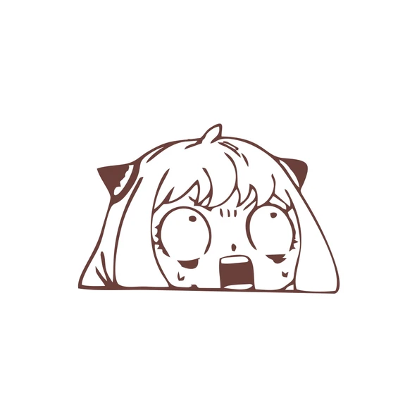 Anime Araba Sticker 17x17 Cm Kahverengi ürün görseli