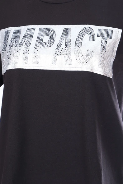 Ysatis Oversize Minimalist Kadın Bluz - Kısa Kol - Günlük