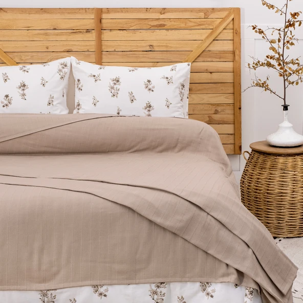 Schafer Home Hera Çift Kişilik Pike Takımı 4 Parça-Bej - 2