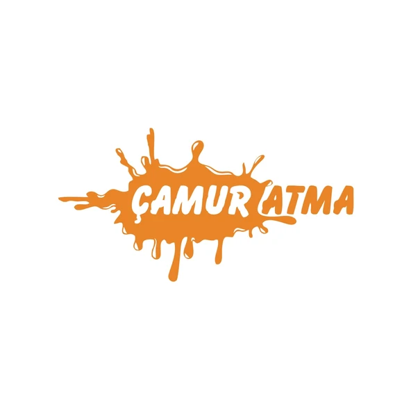 Çamur Atma Araba Sticker 17x17 Cm Turuncu ürün görseli