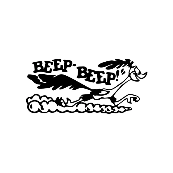 Beep Beep Araba Sticker 17x17 Cm Siyah ürün görseli