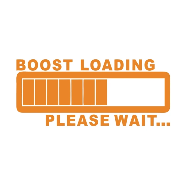 Boost Loading Araba Sticker 17x17 Cm Turuncu