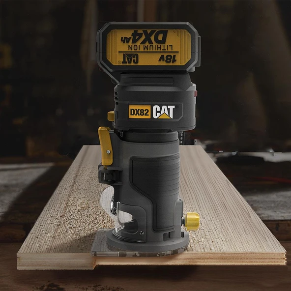 CAT DX82B.3 18Volt Şarjlı Kömürsüz 6mm Devir Ayarlı Profesyonel Avuç İçi El Frezesi Formika Tıraşlama (Akü Dahil Değildir) - 10