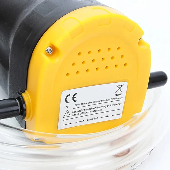 Araba Araç Otomobil Benzin Mazot Su Pompası 12V 60W Motor Yağı Yakıt Transfer İkmal Aktarma Pompası - 5