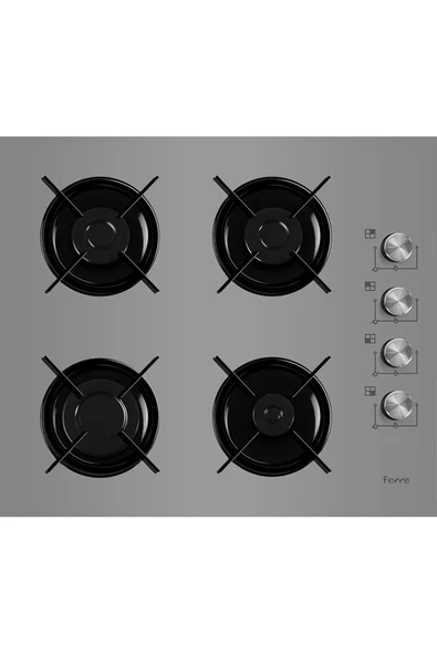 Ferre G2240 CE Gri Cam Set Üstü Ocak