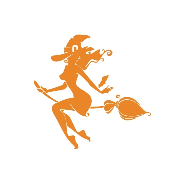 Cadı Araba Sticker 17x17 Cm Turuncu ürün görseli