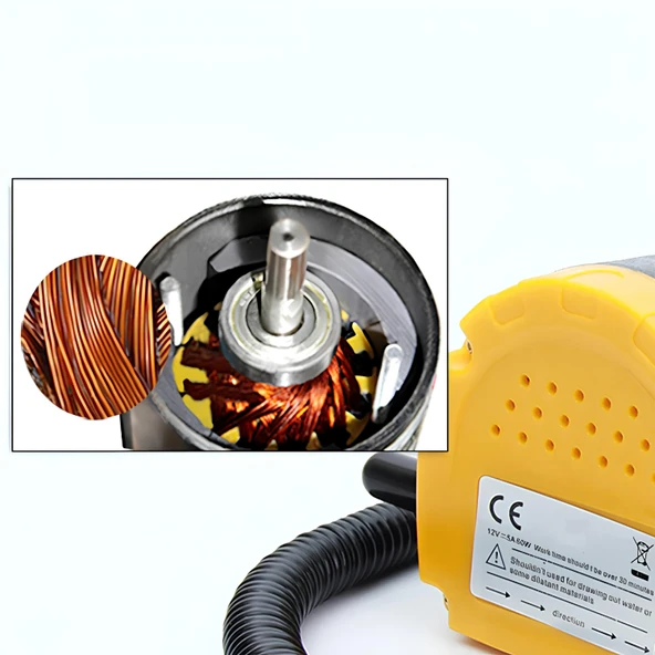 Araba Araç Otomobil Benzin Mazot Su Pompası 12V 60W Motor Yağı Yakıt Transfer İkmal Aktarma Pompası - 4
