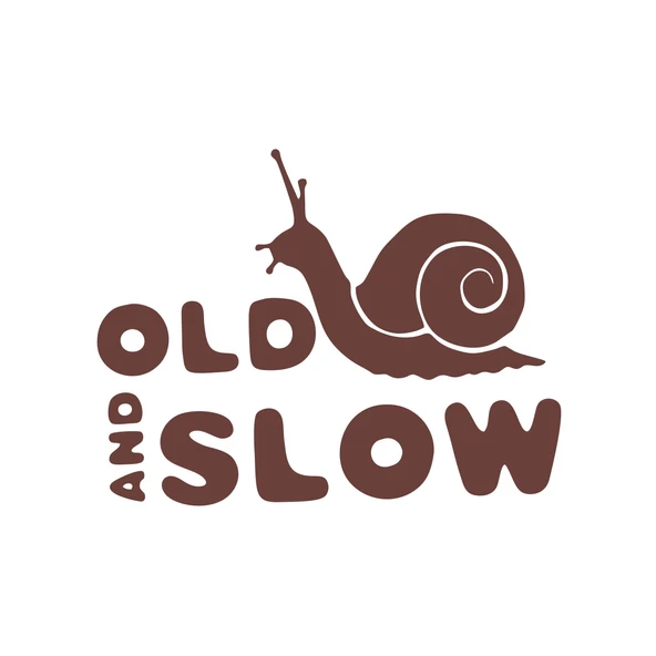 Old and Slow Salyangoz Araba Sticker 17x17 Cm Kahverengi