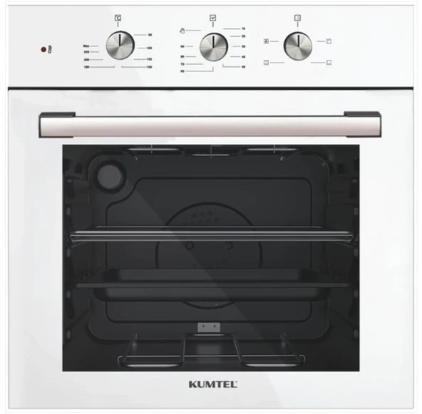 Kumtel Turbo Kristal Beyaz Cam Ankastre Set (DA6-830 Davlumbaz + Ko-40 Tahdf Ocak + B66-SF2 Fırın) - 2