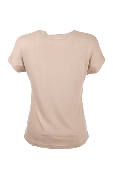 Ysatis Minimalist Oversize Kısa Kol Kadın Bluz - Leopar Detay - 11